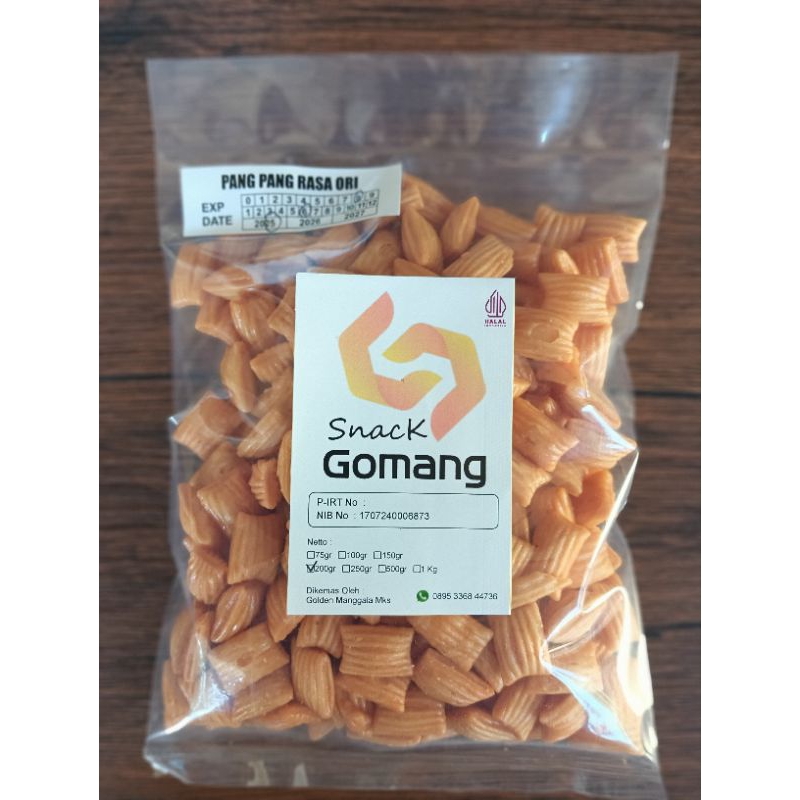 

Kripik Pang Pang Pedas dan rasa original 200 gr
