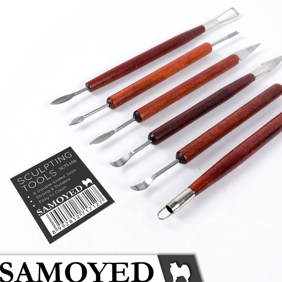 

Alat Ukir Pahat Seni Patung Pot Tanah Liat Polimer Keramik Lilin Dekorasi Kue Pottery Polymer Ceramic Clay Wax Plaster Cake Frosting Sculpting Modeling Carving Tools Samoyed SCTSL6 KODE D9I2