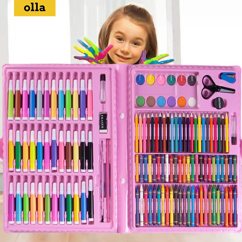 

Barangunik221 Art Set Isi 15 Pcs Pensil Warna Set Anak Crayon Full Set Alat Lukis Crayon Set 15Pcs KODE Z3M2