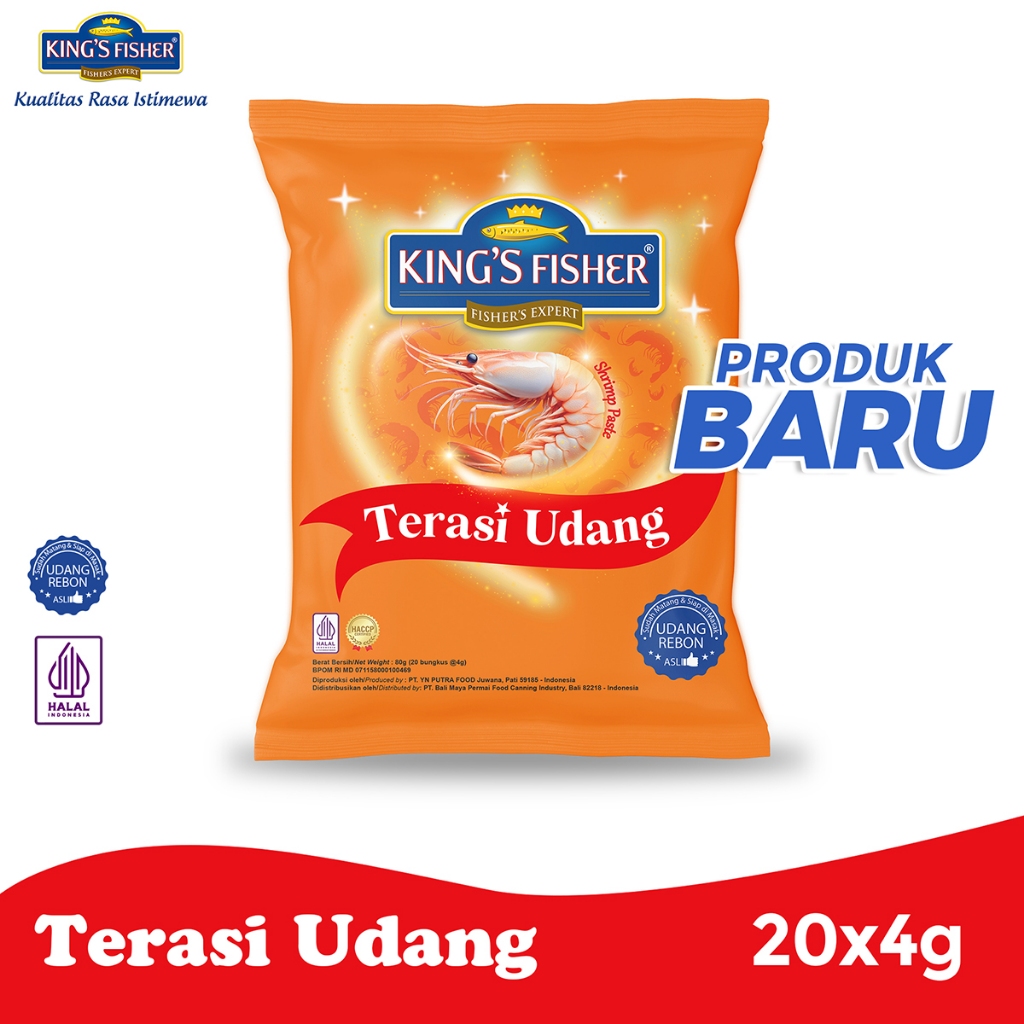 

King's Fisher Terasi Udang 20 x 4 g Trasi Udang Rebon Asli Wangi Enak