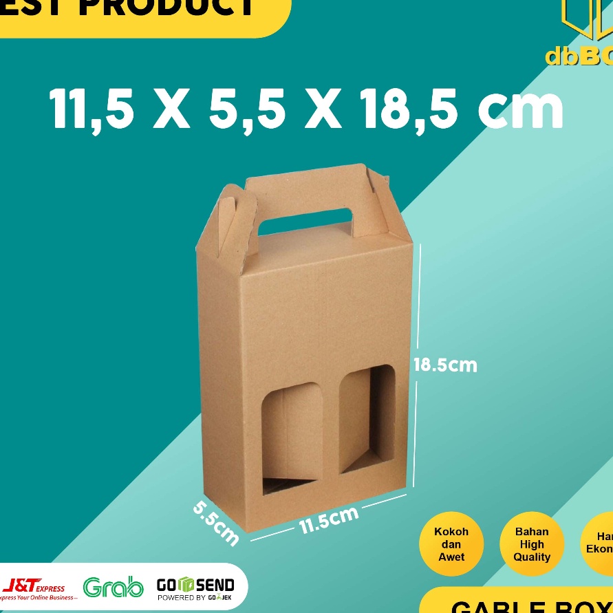 

Langka 1Pcs Gable box 115 x 55 x 185 untuk tumbler dan botol minum 25 ml isi dua kardus saja