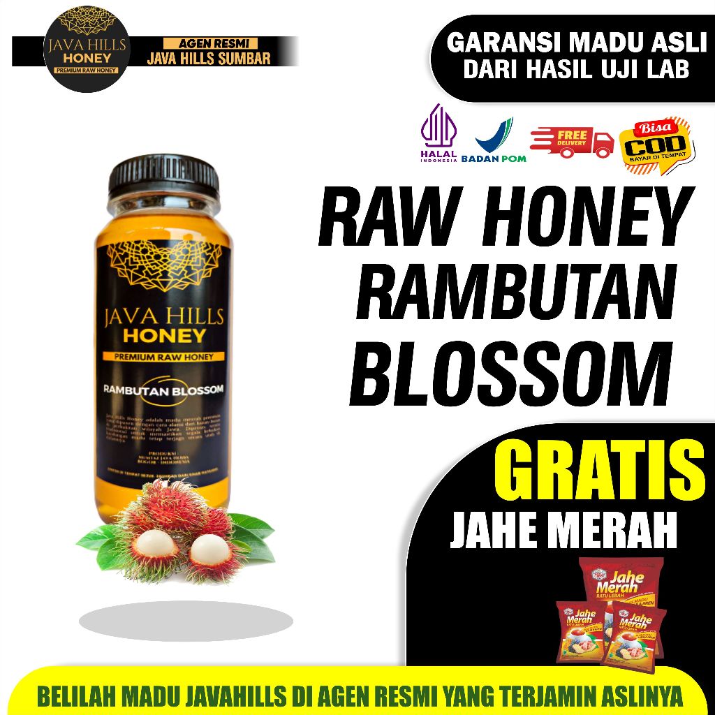 

Java Hills Honey Raw Honey Rambutan Blossom - 350g (Agen Java Hills Sumbar)