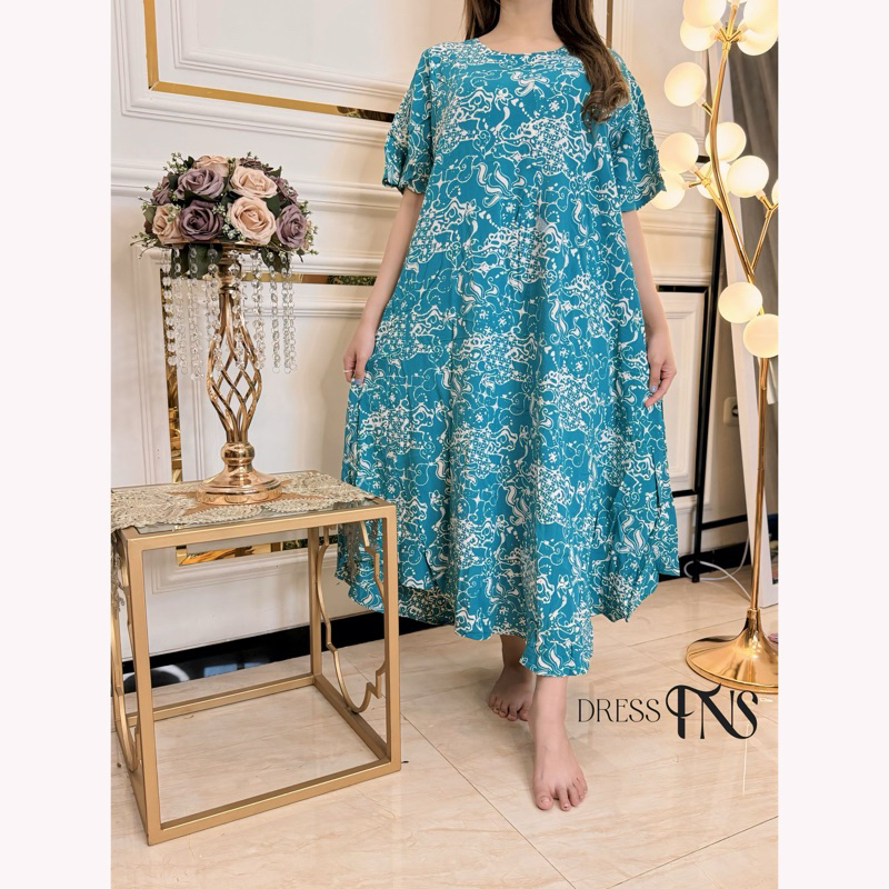Daster MAHONI batik Cap Rayon Jumbo Busui Spesial Sale by Dress FnS 28