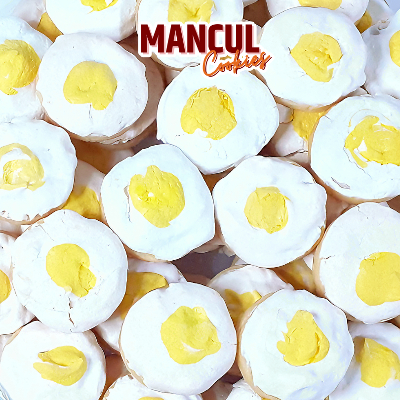 

Egg Mancul Cookies - Kue Karakter Telur Unik Manis Vanilla Untuk Hampers Party Ulang Tahun Fry Viral