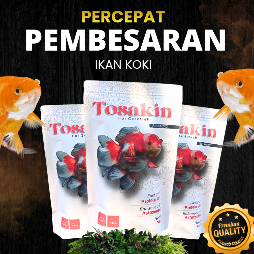 Pelet Pakan Ikan Koi Premium Ikan Koi Percepat Pembesaran Ikan Koi Pakan Ikan Tosakin Tinggi Protein