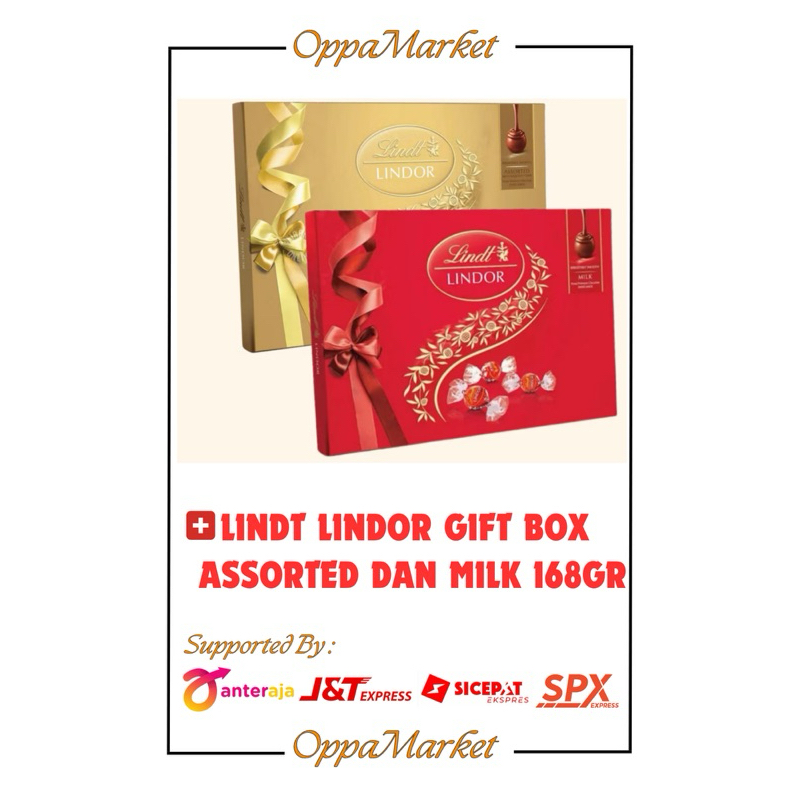 

LINDT LINDOR SWISS CHOCOLATE GIFT BOX ASSORTED DAN MILK 168GR