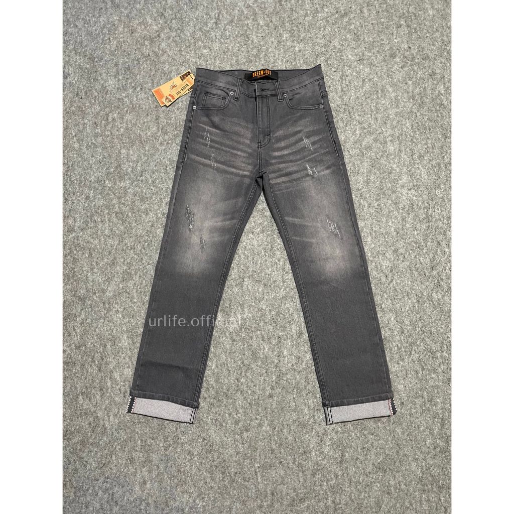 BREEWOUT VINTAGE DENIM / Celana Selvedge Denim Slim Straight / Celana Denim Pria / Celana Jeans Pria