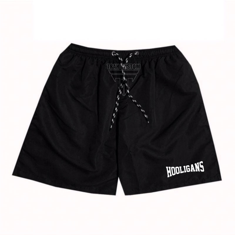 Boardshort Tulisan Hooligans / Celana Pendek Hooligan / Boxer Shortpants Pria