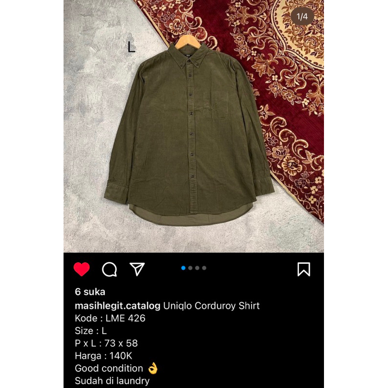 uniqlo corduroy shirt