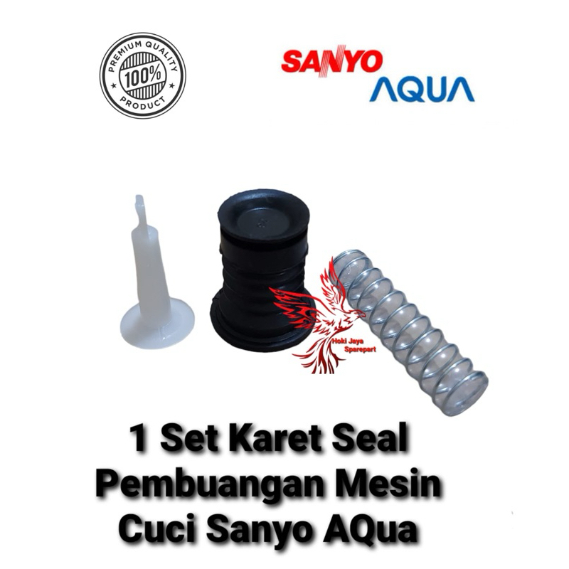 SANYO AQUA Karet Seal Pembuangan Mesin Cuci Sanyo AQua 2 Tabung [Seal+Per+Tiang]