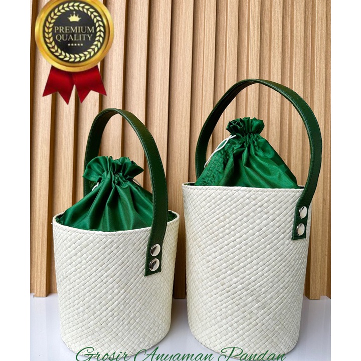 

KF7 Tas pandan EMBER POLOS GAGANG SATU VL ARMY tas parcel tas hampers goodiebag souvenir lebaran