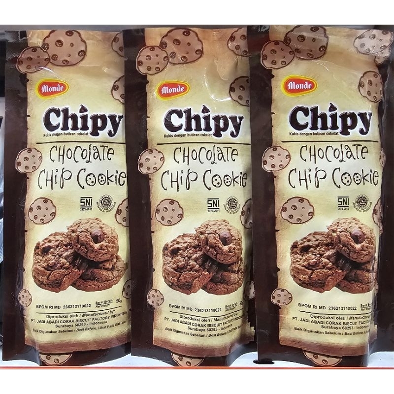 

MONDE Chipy Coklat Chip Cookie 50g Pouch