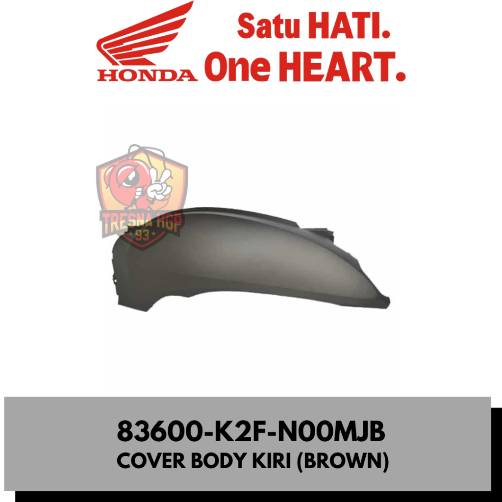 83600-K2F-N00MJB COVER BODY KIRI (BROWN) SCOOPY ESP K2F ORIGINAL | COVER L BODY 83600K2FN00MJB