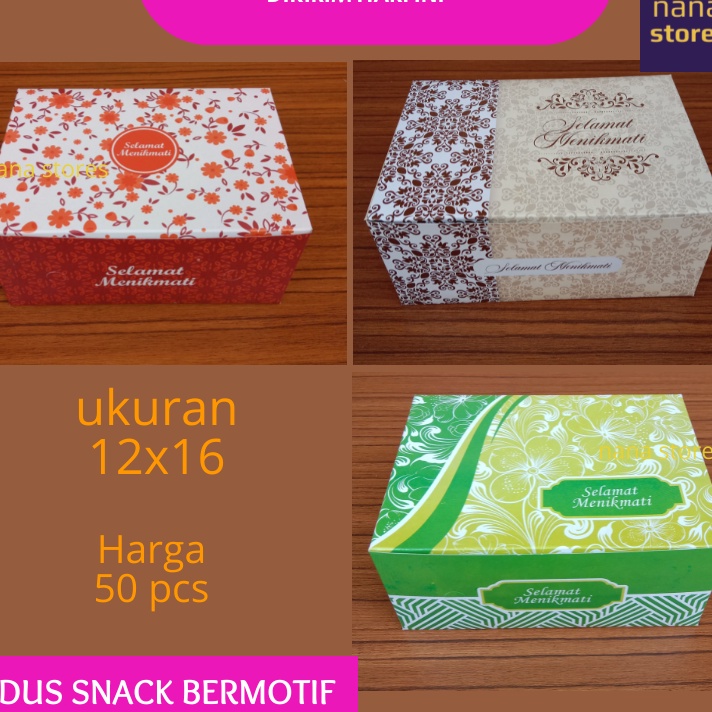 

KI3 5 PCS Dus kue ukuran 12x16 dus snack ukuran 12x16