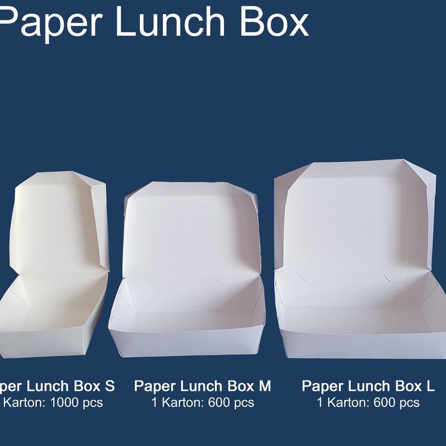 

KI3 Paper Lunch Box L Kotak Makan Kes Ukuran L