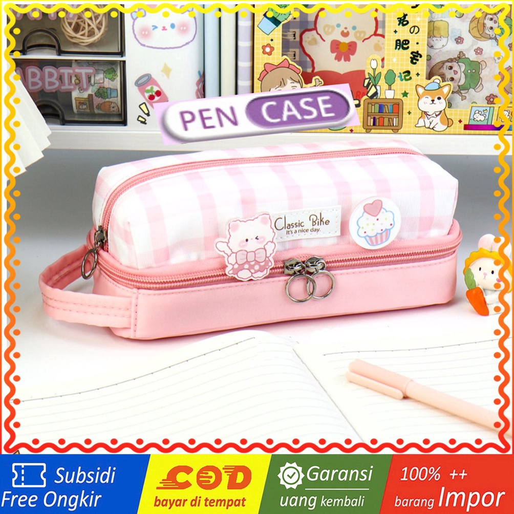 

KODE M24E TXS2A Korean Pen Pencil Case Classic Bike Large Kotak Tempat Pensil MKT