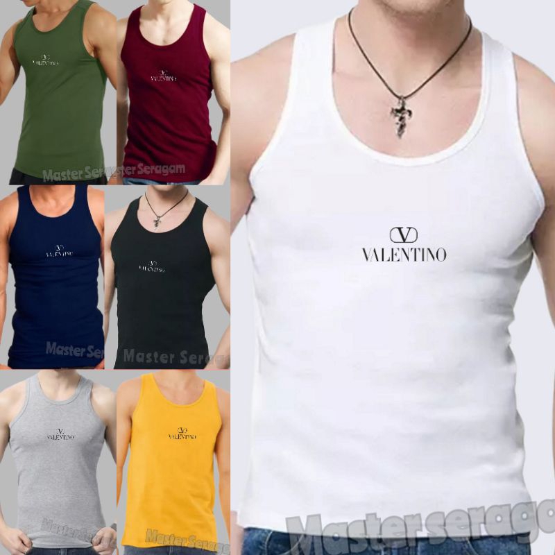 Kaos Dalam singlet Katun Pria Motif Sablon size M L XL XXL Atasan singlet Gym Pria Singlet Pria Mura