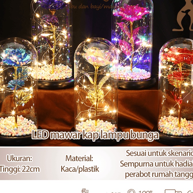 

HJ6 Ibu kanguruBisa COD Lampu LED Bunga Kemasan Kotak Hadiah Yang Indah Mawar Dekorasi Bunga Mawar Kaca di Kubah Kaca Hadiah untuk Wanita Hadiah untuk Nenek Kasih Sayang