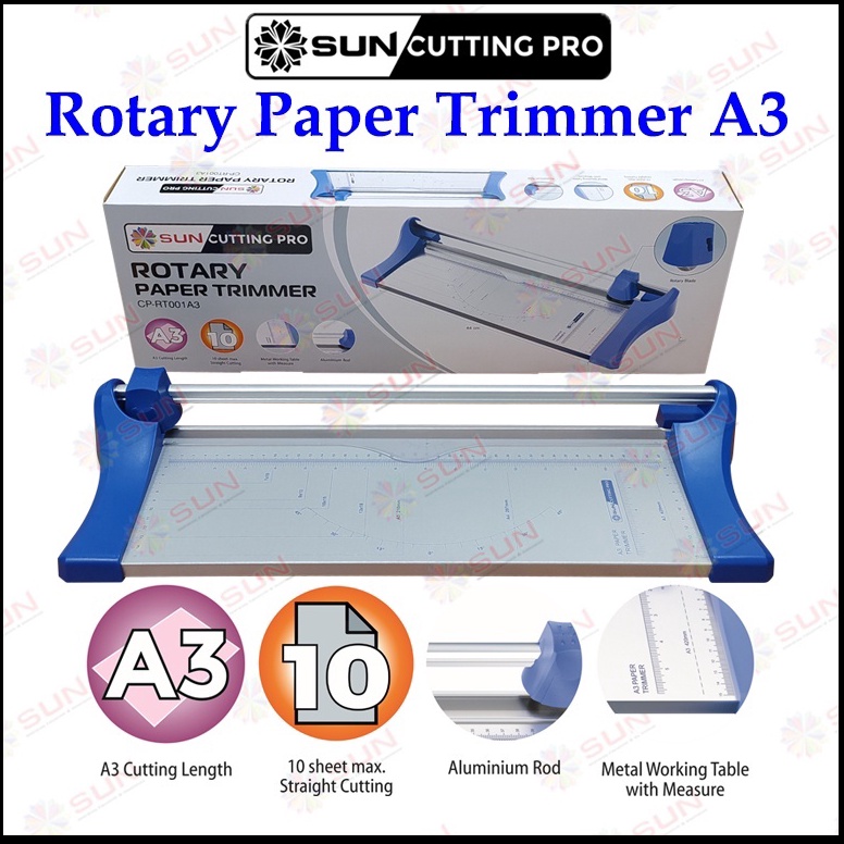 

KODE H7J Alat Potong Kertas Rotary A3 A2 Vertikal 44 mm Rotary Paper Cutter Trimmer CPRT1A3 bisa potong kertas ukuran A5 A4 A3 A2 Vertikal