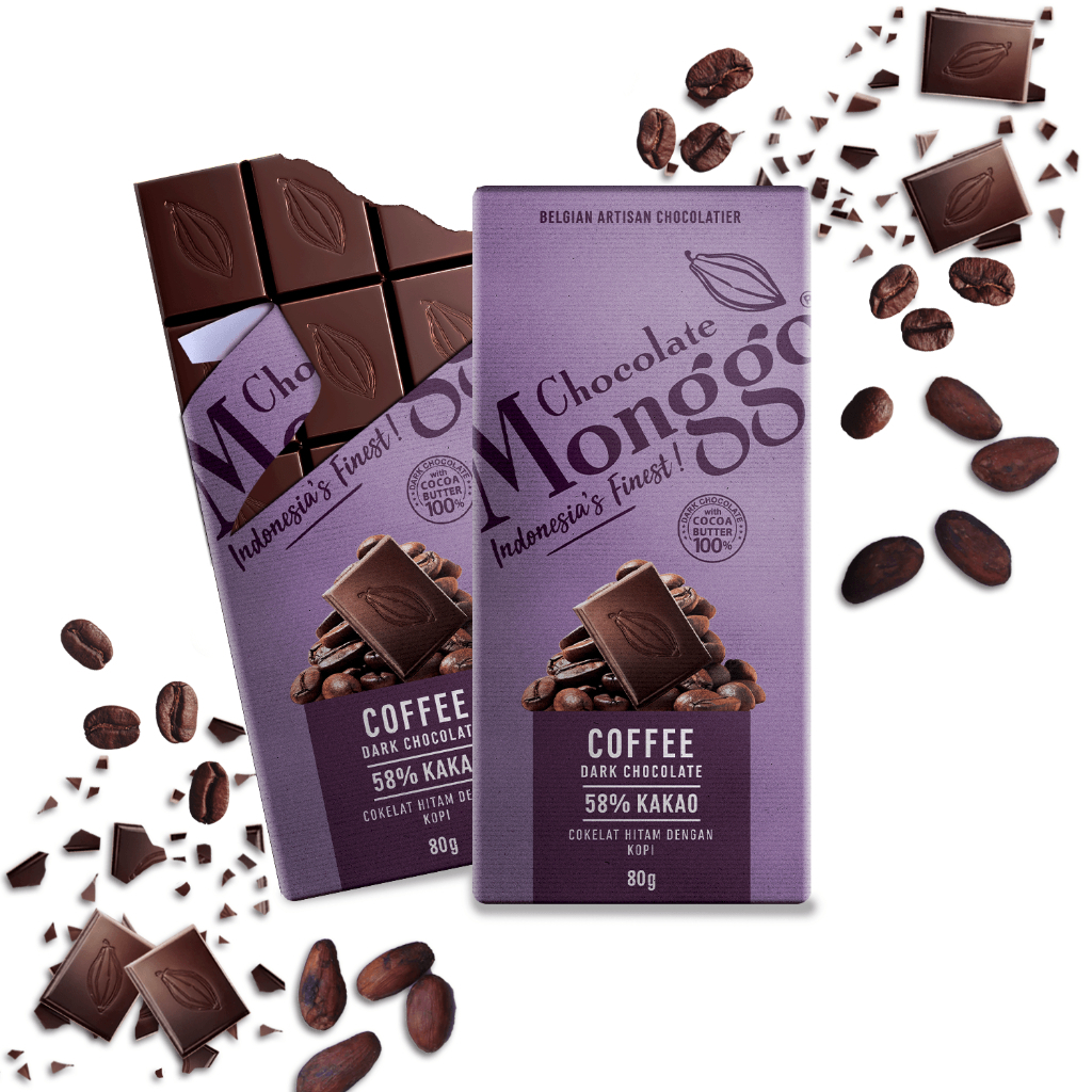

Chocolate Monggo Coffe 58% Kakao Coklat Hitam 80g