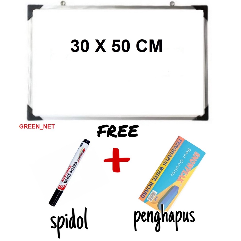 

KODE H6S Papan Tulis Spidol dan Kapur Whiteboard Blackboard Ukuran 3X5 FREE SPIDOL DAN PENGHAPUS