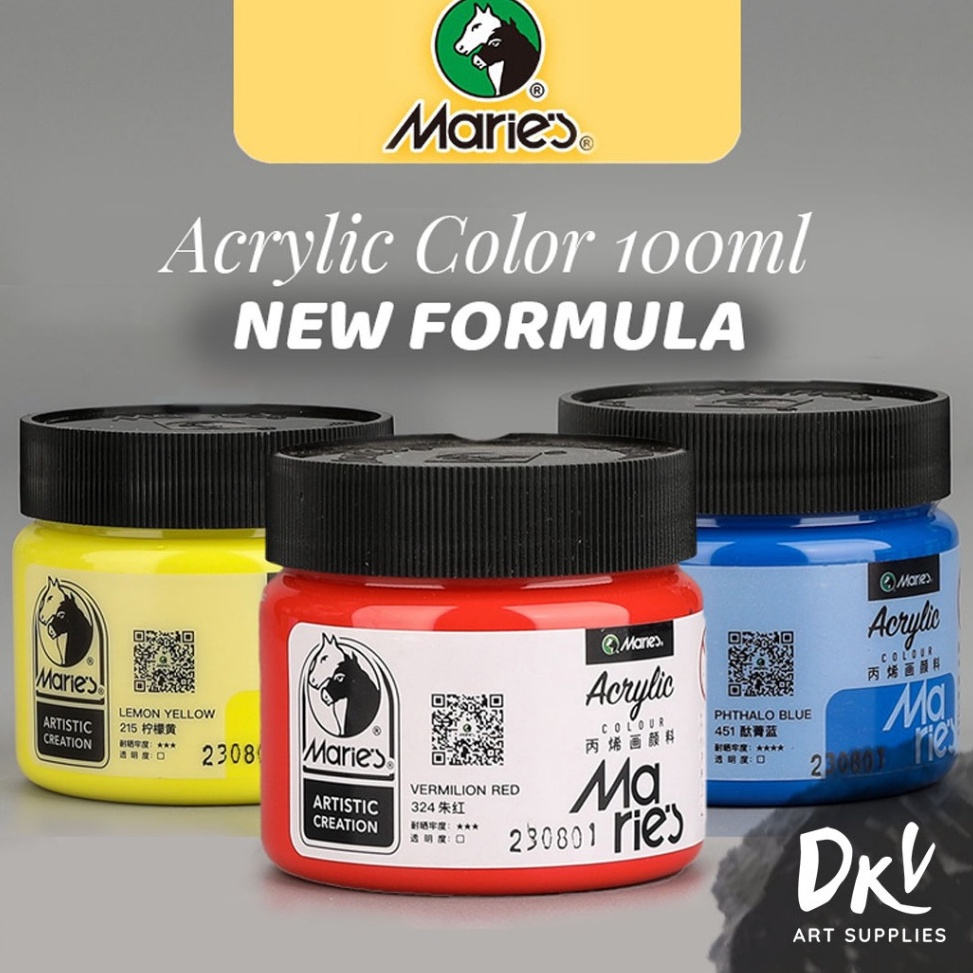 

Paling dicari NEW Maries Acrylic Paint Cat Akrilik Maries 1ml 1 ml Tutup Hitam Formula Baru