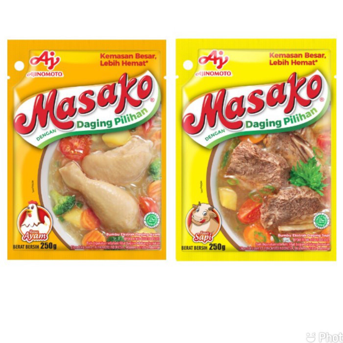 

Masako penyedap rasa ayam / sapi 250 gram