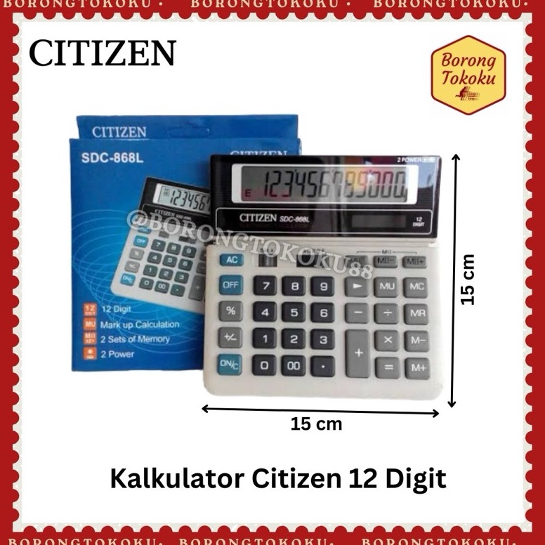 

KODE L68H Kalkulator Citizen besar 12 digit Kalkulator Citizen SDC868L