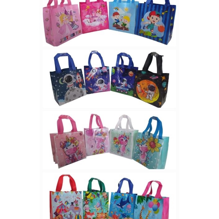 

Super Goodie bag karakter anakulang tahun 22x23x11 Lusinan isi 12pcs Goodiebag animasi goodie bag unicorncars