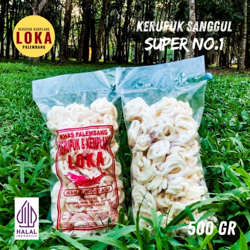 

KERUPUK SANGGUL SUPER IKAN TENGGIRI KEMPLANG SANGGUL KERITING SUPER KHAS PALEMBANG 500GR