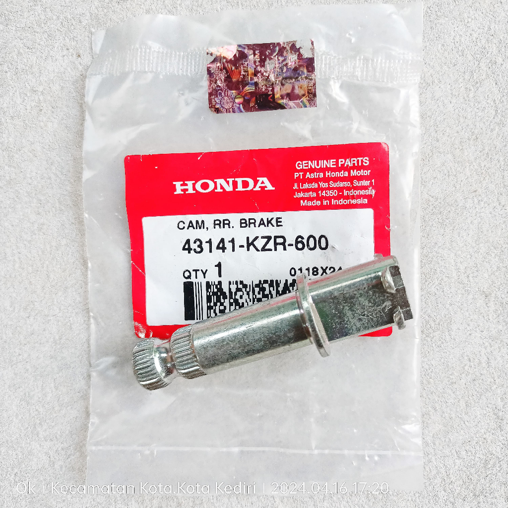 As Tuas-Paha Rem Belakang Honda Vario 125-150-160 Fi-eSP Stylo Ori AHM 43141-KZR-600