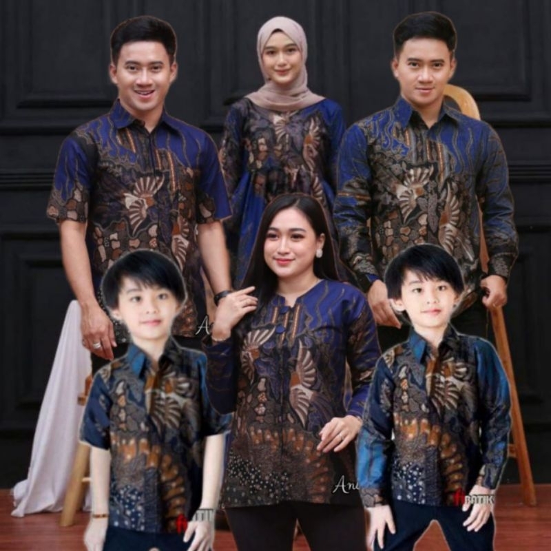 DISKON BISA PISAH COUPLE BATIK KELUARGA SUAMI ISTRI ANAK COWOK 2-13 TAHUN TARUNG SARIMBIT BATIK