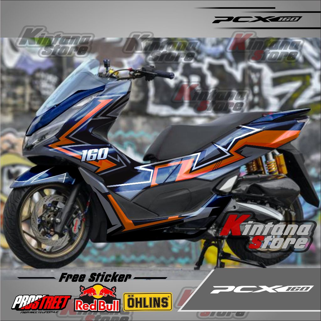 decal pcx new sticker full body sticker variasi motor honda pcx 160 motif terlaris