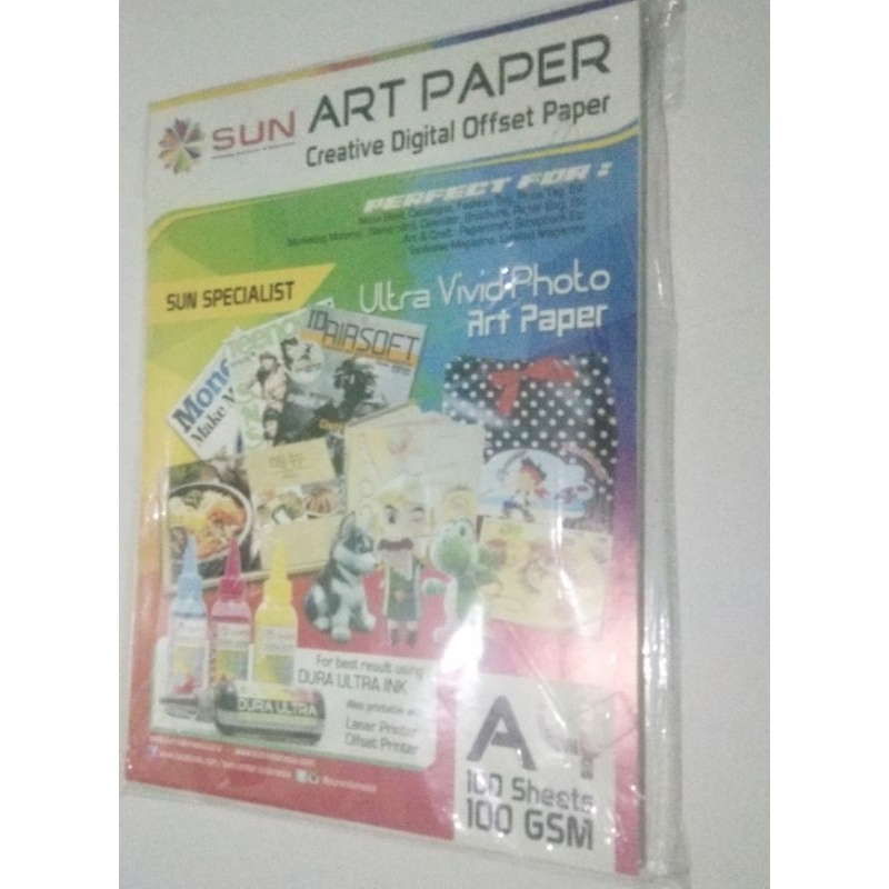

[Preloved] Borongan Kertas Sun Art & kertas stiker HVS