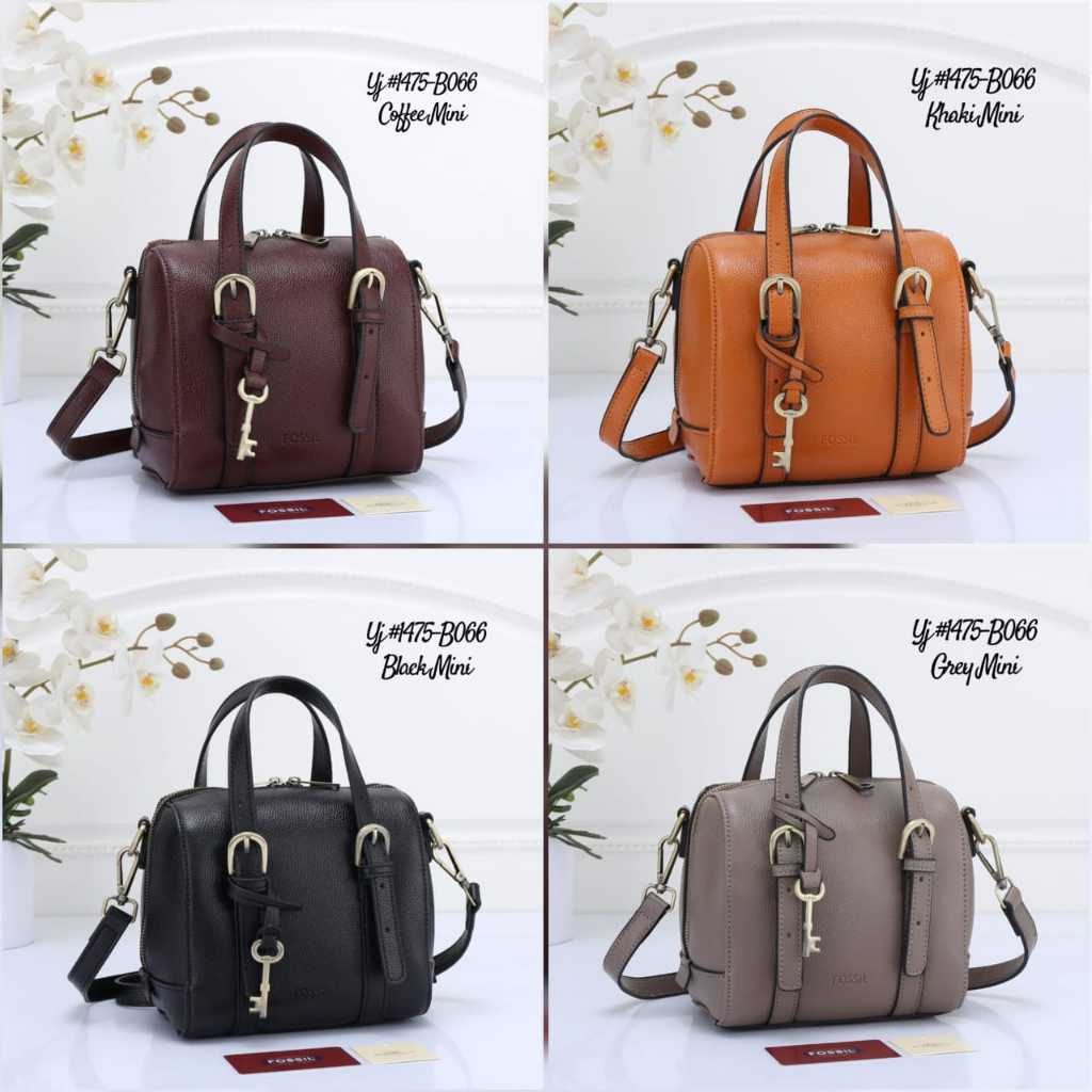 TAS WANITA 889B8Fossil Carlie mini satchel bag & selempang polos  FS #1475-B066Yj