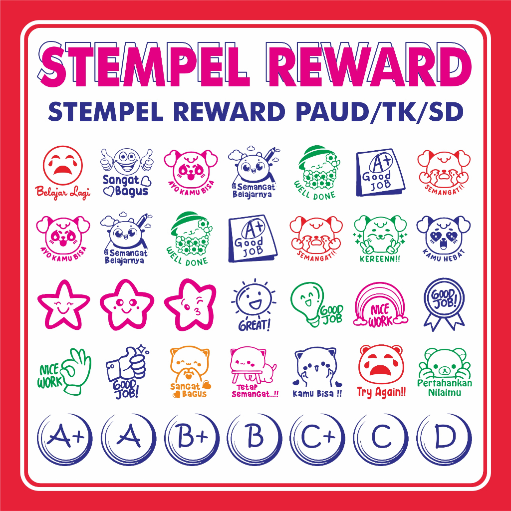 

Ag Stempel Nilai Reward, PAUD / TK / SD / Home Schooling