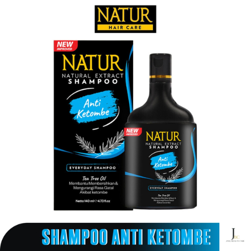 NATUR Shampoo Tea Tree Oil 140ml Perawatan Rambut Berketombe