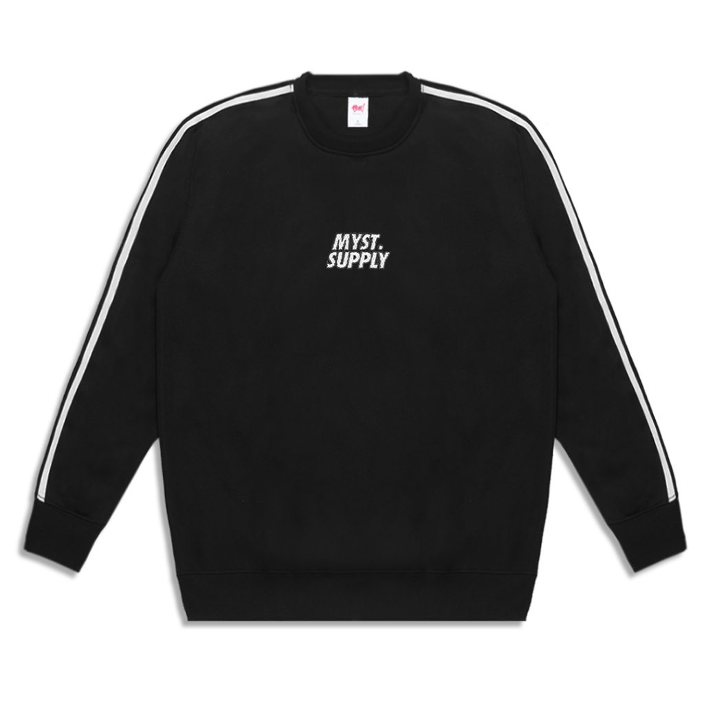 UNLIMIT | CN TROOX - 01 | Sweater Crewneck Fleece Tebal Pria Wanita Unisex Hitam