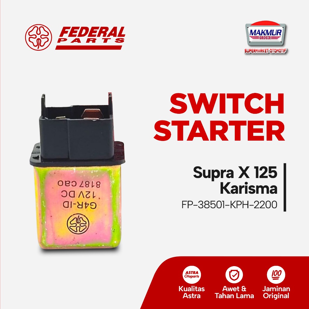 SWITCH STARTER BENDIK Stater Karisma Supra X 125 (KPH) Original
