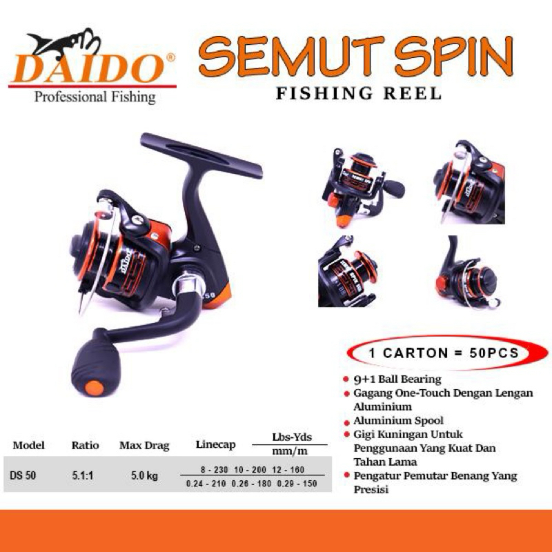 Reel mini daido semut DS50 (mancing udang )