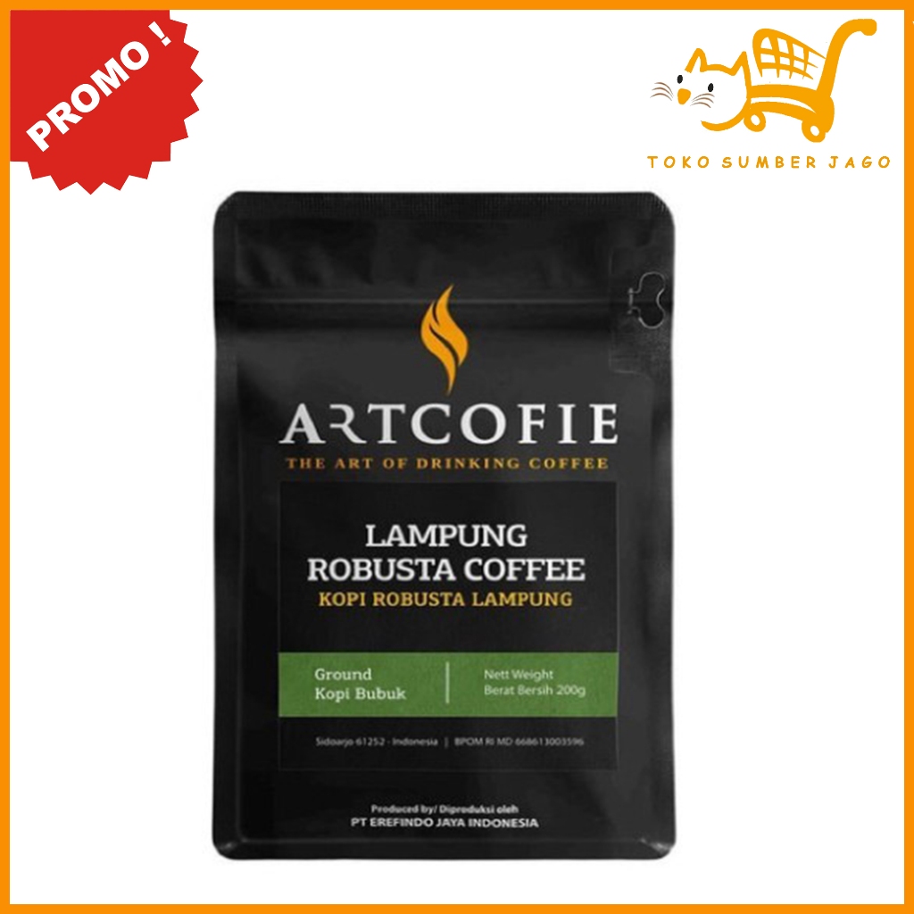 

Artcofie Kopi Robusta Lampung Ground Kopi Bubuk 200gr