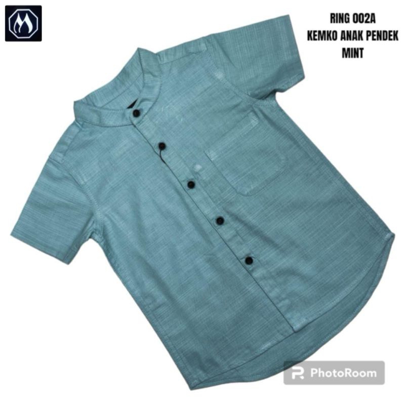 Kemeja Koko Lengan Pendek Anak dan Remaja Mint