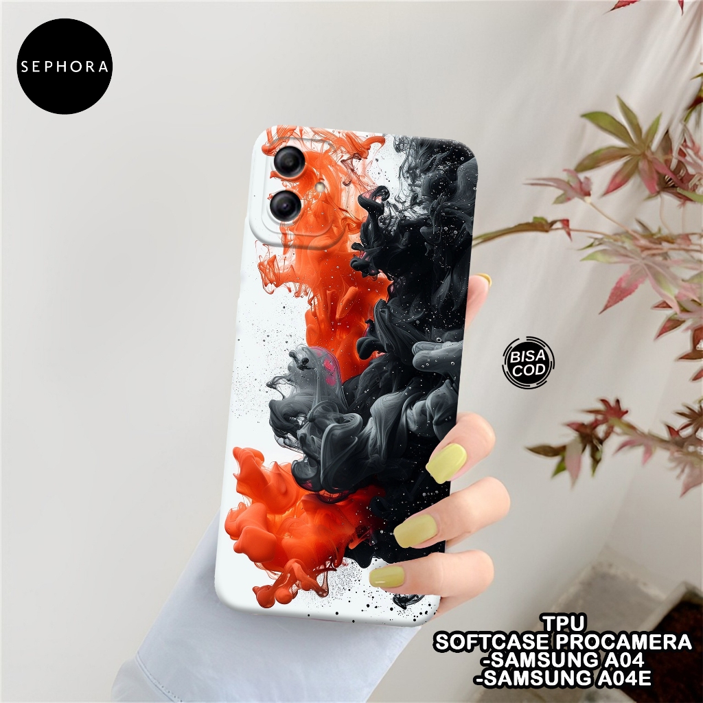 SEPHORA Case Samsung A04 / A04E - Fashion Case Abstrak - Softcase Samsung A04 / A04E - Case Pro Came