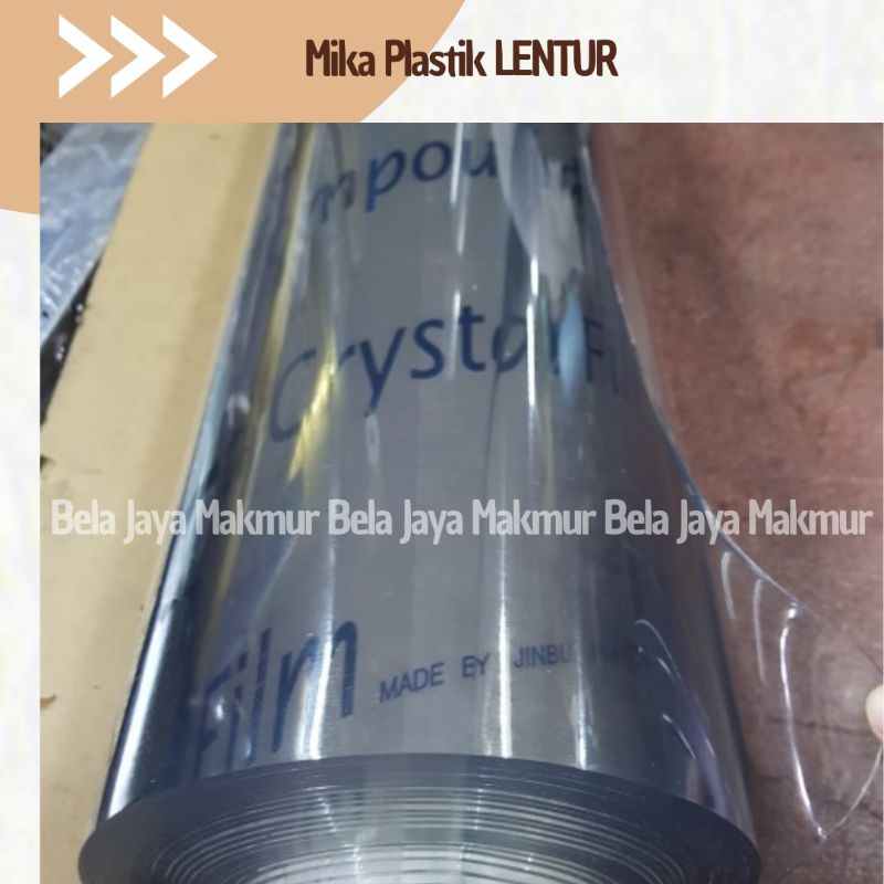 Mika Plastik Lentur 1Roll (0,50mmx137cmx40m)/ Mika Plastik Bening MURAH/ Mika Plastik Transparan/ Mi
