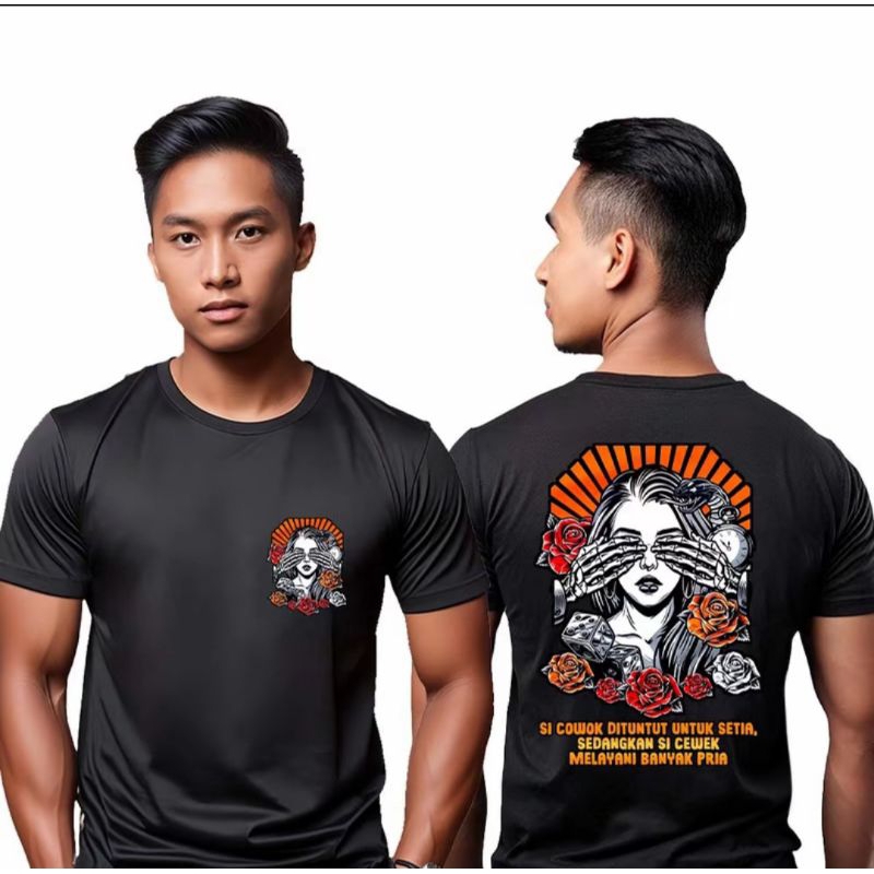 Kaos Distro Si Cowok dituntun untuk setia