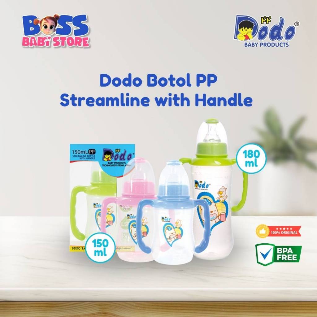 BABY BOSS - Botol Susu PP Streamline Handle Dodo (150 ml, 180ml)