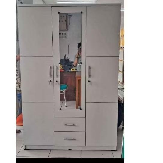 lemari partikel kayu murah 3 pintu
