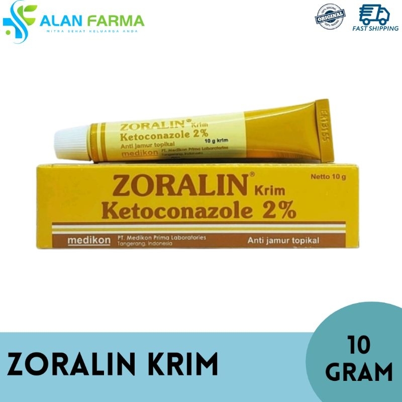 Zoralin Krim 10 gram | Zoralin Cream | Ketoconazole Krim | Ketoconazole Salep