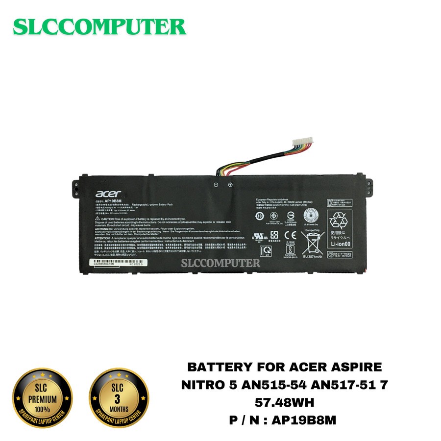 Baterai Laptop Acer TravelMate P4 TMP414-51 TMP414-51-58VH Swift 3 SF314-59 AP19B8M