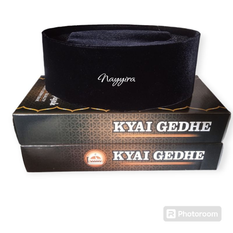 Songkok kyai gedhe/kopiah kyai gedhe/Songkok hitam muslim/peci untuk sholat